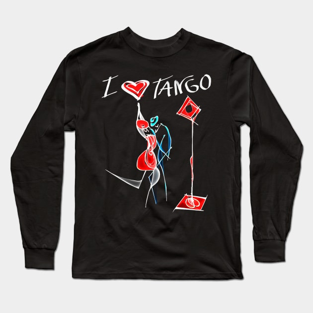 Tango and dance lover couple | Minimalist Long Sleeve T-Shirt by Ariela-Alez